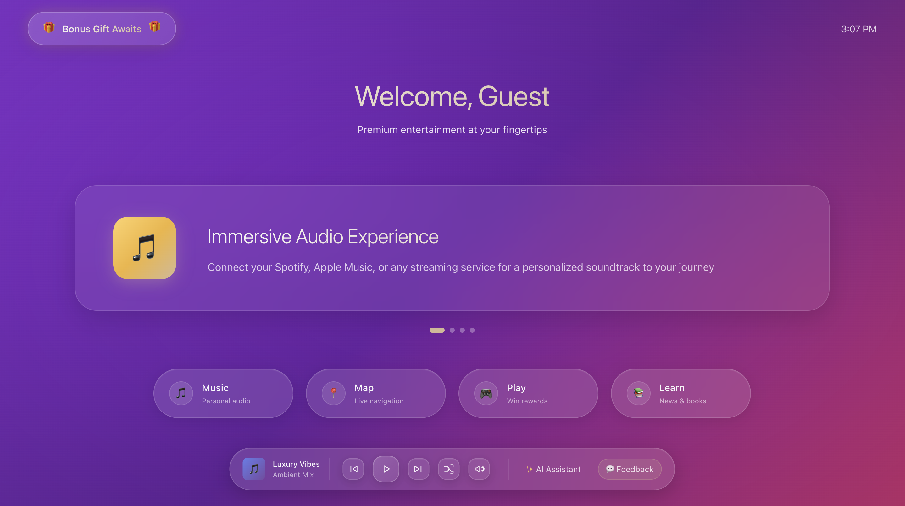 OnZGo Entertainment Interface